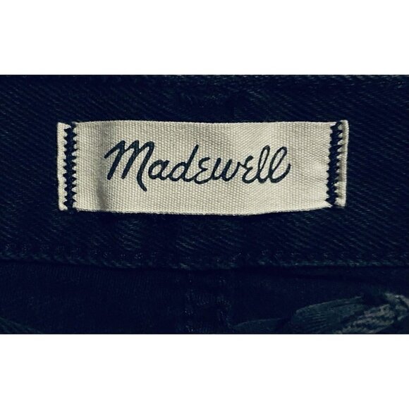 Madewell Skirt Womens 30 Rigid Denim A Line Button Fly Black Mini Boho - Picture 7 of 10